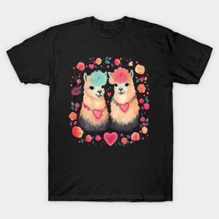 Alpaca Valentine Day T-Shirt